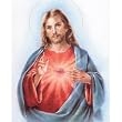 Carded 8"x10" Prints for Framing - Sacred Heart of Jesus - Linen Paper - 7 and 4 Color Process Printing