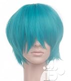 Short Marine Blue Green Anime Cosplay Costume Wig