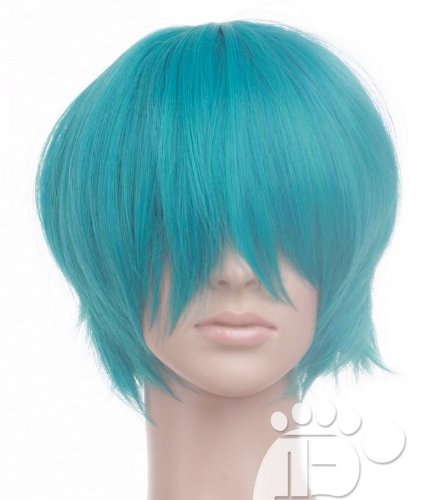 Short Marine Blue Green Anime Cosplay Costume Wig