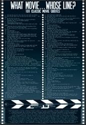 101 Classic Famous Movie Quotes 24x36 Poster Framed