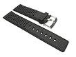 22mm Soft Rubber Diver Watch Strap for Tag Heuer Black 15r from EWP