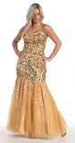 Ball Gown Strapless Long Sequined Formal Prom Dress #27027