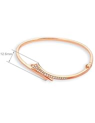(X1000Diamond) 18K/750 Rose Gold Pave setting Diamond Accent Bangle (Perimeter 55mm, 0.23ct, G-H Color, VS2-SI1 Clarity)