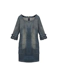Denim General Print  Tunic  With Ruffles
