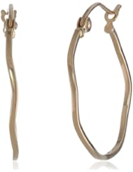14k Yellow Gold 1mm Braided Hoop Earrings