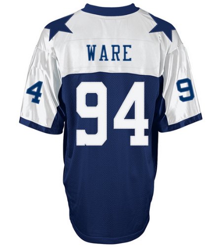 NFL Jerseys Dallas Cowboys #94 Ware Blue Thanksgiving Authentic Football Jersey Size 48-56 (Please Select the Size When You Order, Can Do Drop Shipping)