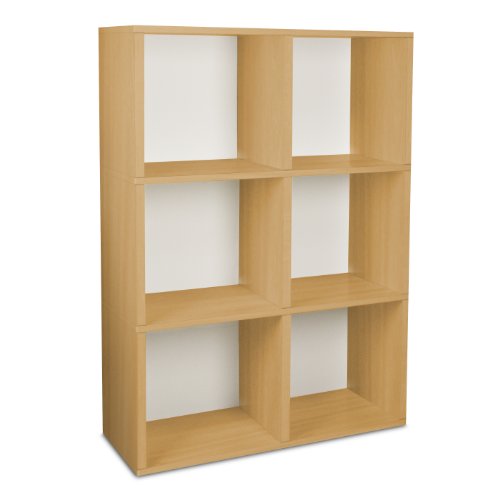 Way Basics Tribeca Eco-Friendly Modern 3-Shelf Bookcase with Adjustable Dividers, Cedar Wood Grain