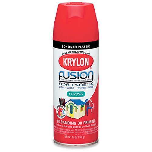 Krylon K02328000 Fusion For Plastic Aerosol Spray Paint, 12-Ounce, Red Pepper