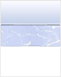 Business Voucher Check Stock - Versacheck Refills - 1000 Sheets, Check in Middle, Blue Marble