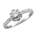 14k White Gold Diamond Wedding Engagement Ring / Band, Size 7 (HI, SI-I, 0.20 carat)