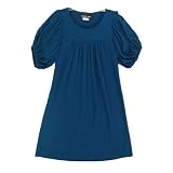 Girl's Un Deux Trois Short Sleeve Dress Teal M