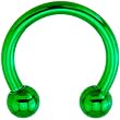 14 Gauge Green Electro Titanium Horseshoe -7/16"