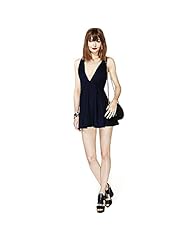 V-neck Backless Above the Knee Cotton Mini Dress 