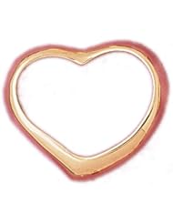 Dazzlers Solid 14k Gold Floating Heart Charm Pendant Available in three colors from jewelsberry (weights:4.2 grams only)