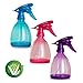 Tolco Empty Spray Bottles - 3 Pack 13 Oz Beautiful Refillable Sprayer for Essential Oil, Water, Kitchen, Bath, Beauty, Hair, and Cleaning - Durable Trigger Sprayer with Mist & Stream Modes
