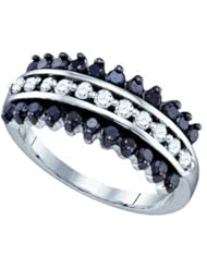 0.85CTW BLACK DIAMOND FASHION RING