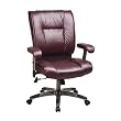 Deluxe Leather 2-to-1 Synchro Tilt Managers Chair In Wine Finish By Office Star