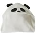 Satsuma Designs Hooded Towel, Panda White, -18 Months