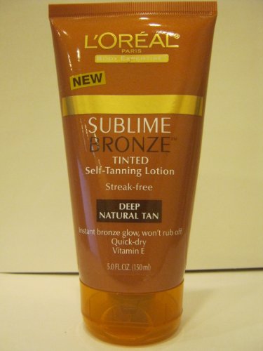 loreal bronze sublime Discount L'oreal Paris Sublime Bronze Tinted Self-tanning Lotion, Deep Natural Tan, 5-fluid Ounce (With Vitamin E) 5 Per Pack