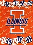 Illinois Fighting Illini 36x48 Woven Baby Throw Blanket - COLLEGE ATHLETICS Sports Merchandise