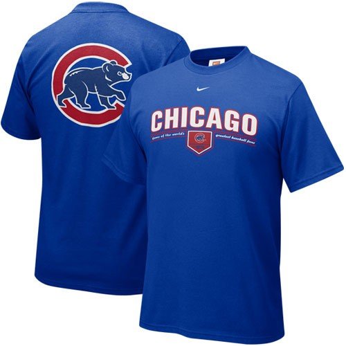 Nike Chicago Cubs Royal Blue Arched Date T-shirt