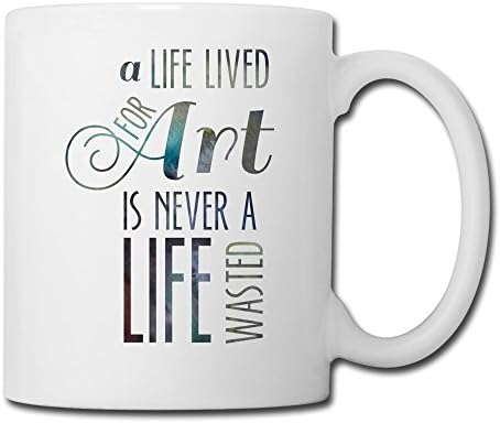 Life Art White Ceramic Mugs Drinkware