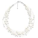 Valero Pearls pearls4girls Damen-Halskette Süßwasser-Zuchtperlen weiß 43 cm + 5 cm 440510