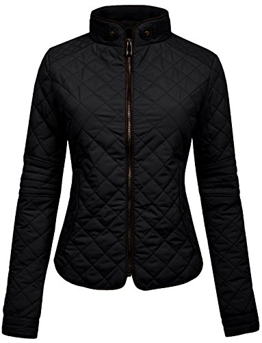 NE PEOPLE Womens Lightweight Quilted Zip Jacket, XXLarge, NEWJ22BLACK