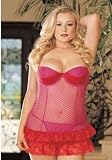 Chemise Dot Mesh & Lace