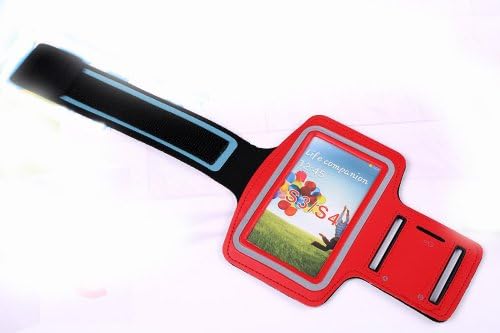 EkitMall Sports Running Jogging Gym Waterproof Armband Case Cover for Samsung Galaxy S3 S4 (RED)