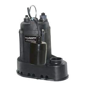 Little Giant SC50T 1/2-HP 4000-GPH Sump Pump with Tethered Float Switch, Cast Iron
