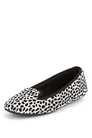 Animal Print Slip-On Ballerina Slippers