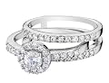 Diamond Engagement Ring & Wedding Band Set 1.50 Carat (ctw) in 14K White Gold (Certified)