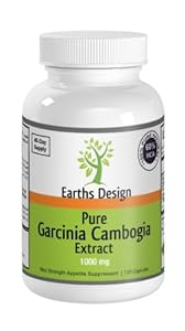 EarthsDesign Pure Garciniaambogia , 1000mg - 60% HCA (60% HCA, 1000mg 240 Capsules)