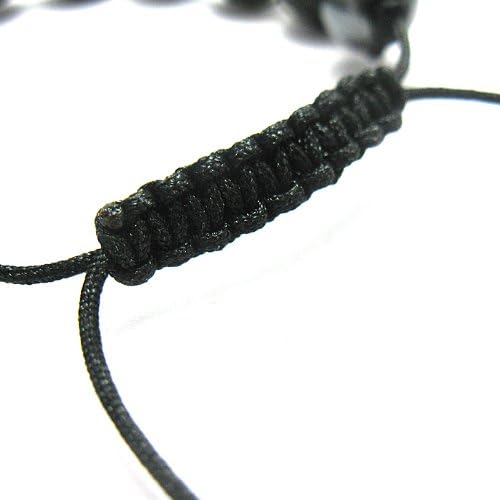 High Quality Shamballa White Red Blue Colour Crystal Disco 9 Beads Fashion Macrame Bracelet