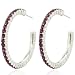 Violet Purple Hoop Studded Sterling Silver Jewelry Sale Earrings