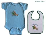 Baby Onesie and Bib. Gift Set 3-6 Mos Hungry Dino