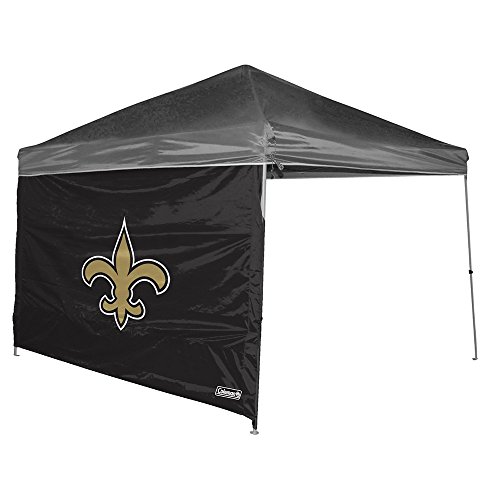 NFL New Orleans Saints Straight Leg Canopy Wall, 10 x 10, Black