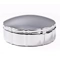Chrome Fluted Round Pill Box