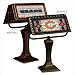 Art Glass Banker's Lamp - Bears (13.25 x 10.25