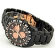 Oniss Men's Black Ceramic Sports Chronograph Watch #ON619-M19 (Rose Gold Sub Dials)