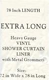 EXTRA LONG size VINYL Shower Curtain/LINER 72'' wide x 78'' long - CLEAR