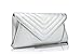 Scarleton Large Evening Envelope Clutch H338017 - Silver