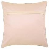 Decorative Handmade Cushion Cover / Pillow Sham With Contemporary Black Swirl Design - Beige