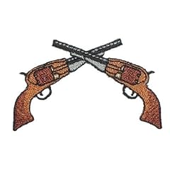 GEWEHR 7,2 cm * 4,4 cm AUFN�HER B�GELBILD APPLIKATION Fasching Waffe Waffen PISTOLE JUNGEN PIRAT COWBOY PATCH