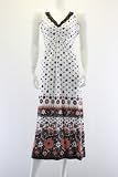 Nouvelle Crochet Neck Traditional Floral Print Maxi Dress with Back Tie & Lined Chest Bronze-12-26