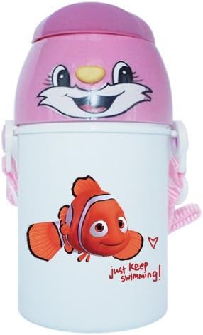 NuWaWa Amercian Cartoon Finding Nemo Logo Custom Kid's Water Bottle 12 OZ/350 ML Mom's Good Choice(LightPink)