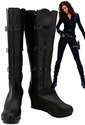 Iron Man 2 Black Widow Cosplay Shoes Boots Custom Made
