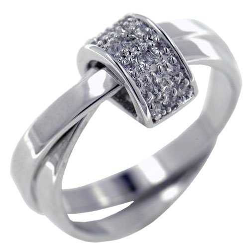 Size 6 Cz Loop Right Hand Ring