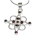 Chain with Pendant Sterling Silver Garnet Gemstone Jewelry 2 inches (pndt203)